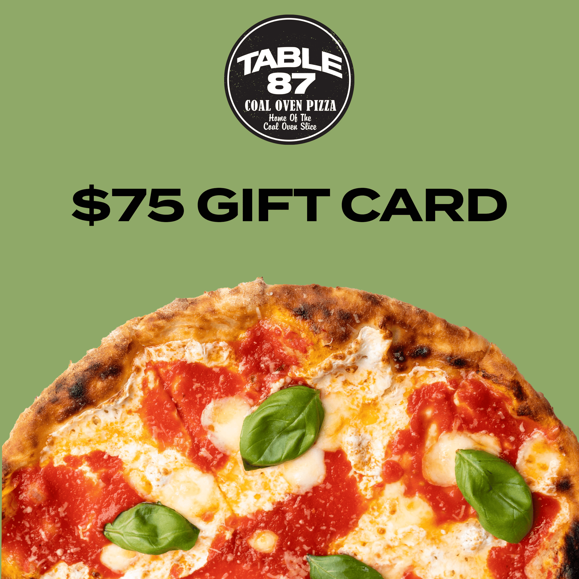 Table 87 Frozen Pizza Gift Card